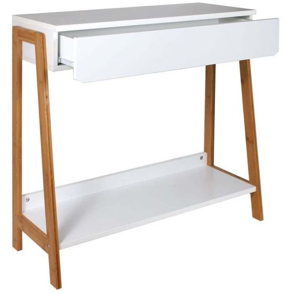 Console scandinave en bois avec tiroir Ida - CMP-1100