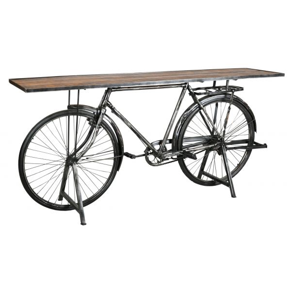 Console en métal et bois Vélo