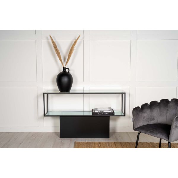 Console en verre et acier Maglehem - Furniture Fashion