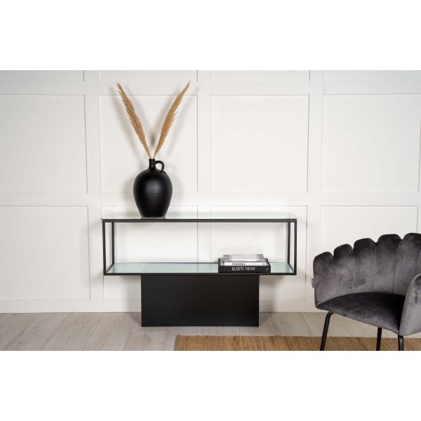 Console en verre et acier Maglehem - FURNITURE FASHION