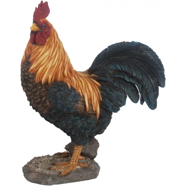 Coq debout en résine 24 cm