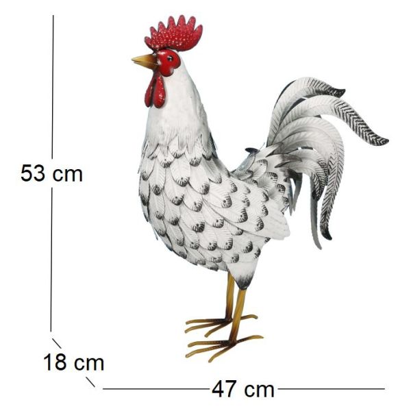 Coq décorarif en métal 53 cm - RIV-0238