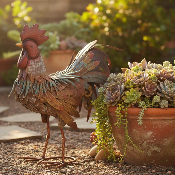 Coq décoratif en métal laqué - AUBRY GASPARD