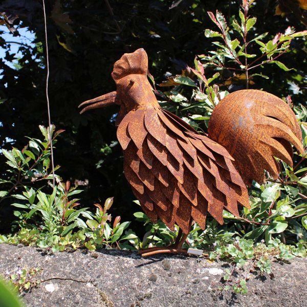 Coq en fer forgé rouillé - HEE-0115