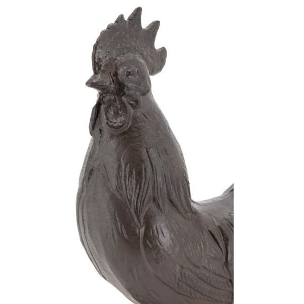 Coq en fonte marron - AUB-6317