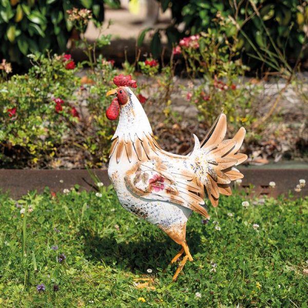 Statue de Coq en métal coloré - AUBRY GASPARD