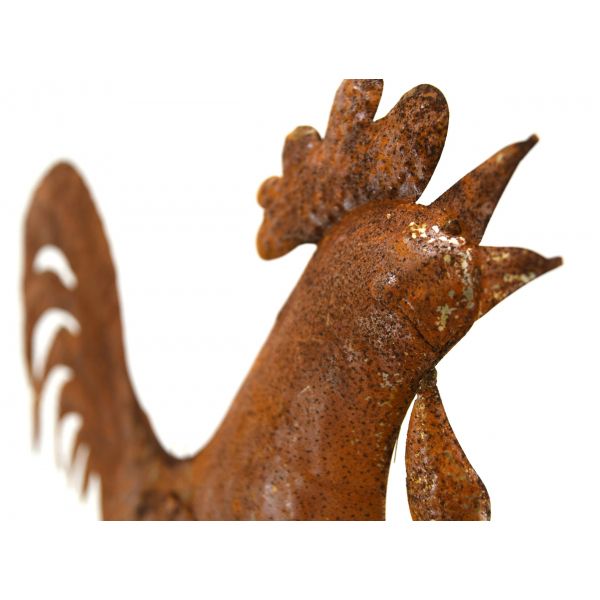 Coq en métal rouillé - 21,90