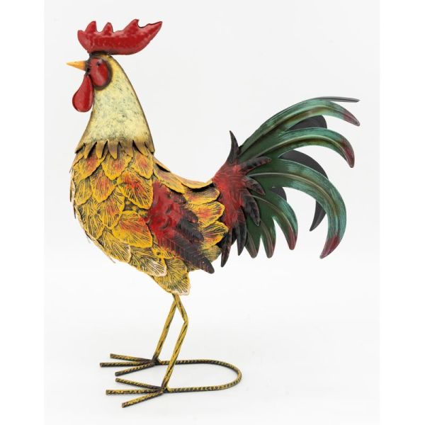 Statue de Coq en métal coloré - AUB-6883