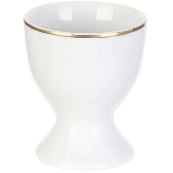 Coquetier en porcelaine liseré doré (Lot de 6) - CMP-4189