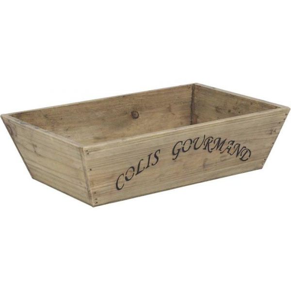 Corbeille en bois Colis gourmand