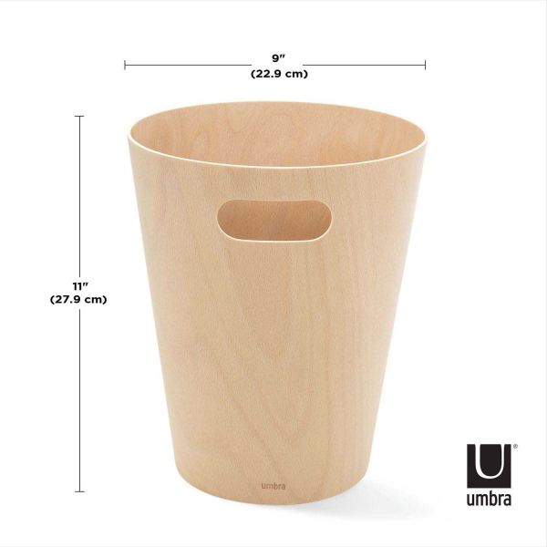 Corbeille en bois avec poignées de transport - UMB-0498
