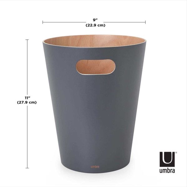 Corbeille en bois avec poignées de transport - UMB-0368