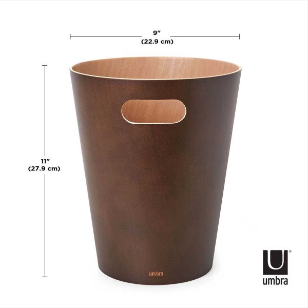 Corbeille en bois avec poignées de transport - UMB-0433