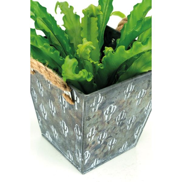 Corbeille carrée en métal cactus - 21,90