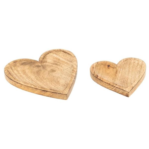 Corbeille coeur en manguier
