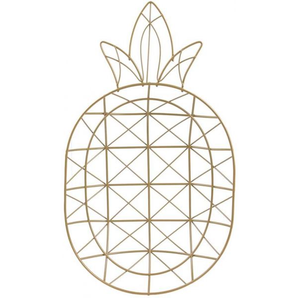 Corbeille filaire ananas doré - CMP-0871
