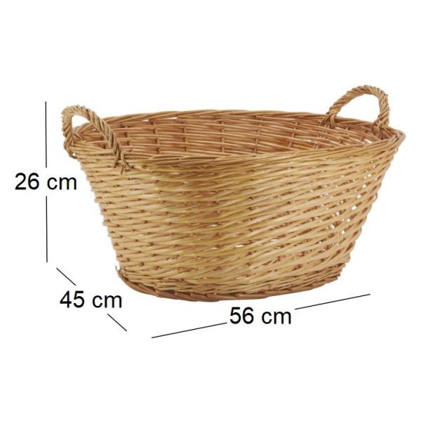 Corbeille à linge en osier - AUB-4786
