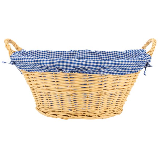 Corbeille à linge en osier clair - 21,90