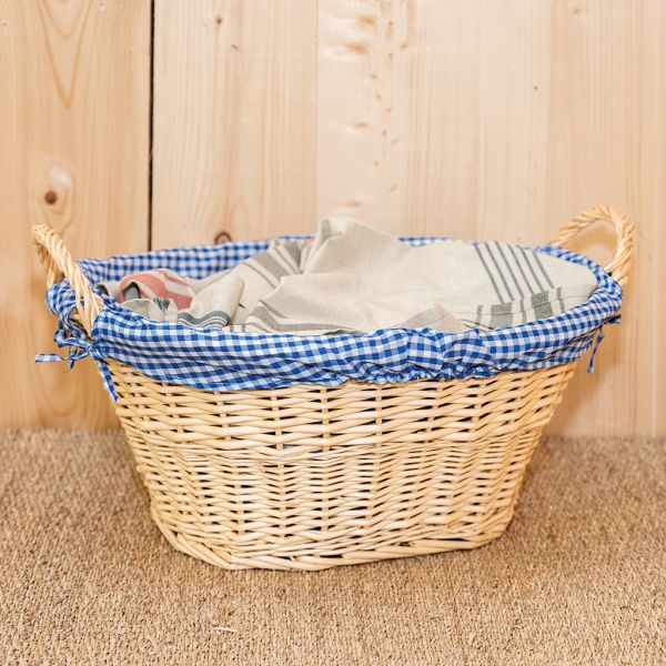 Corbeille à linge en osier clair - AUBRY GASPARD