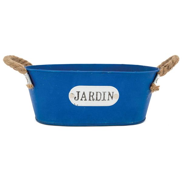 Corbeille ovale en métal coloré 25 cm - AUB-7127
