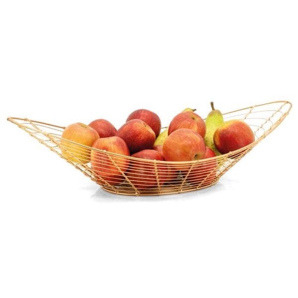 Corbeille à fruits ovale en métal doré - AUBRY GASPARD