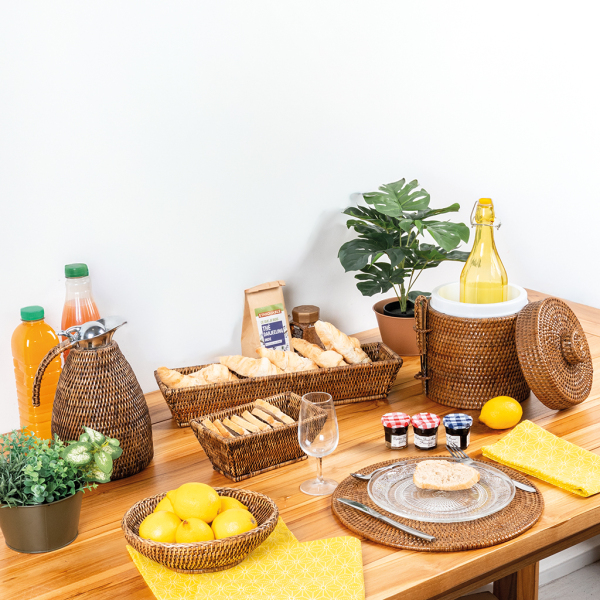 Corbeille ovale à pain en rotin - 6