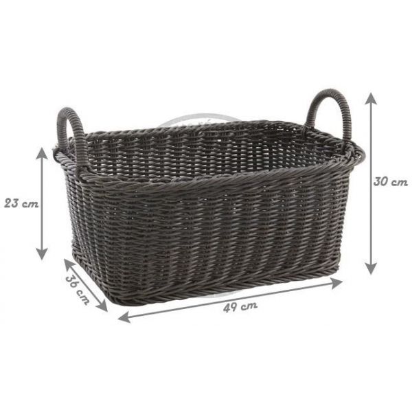 Corbeille avec anses en rotin synthétique - AUBRY GASPARD