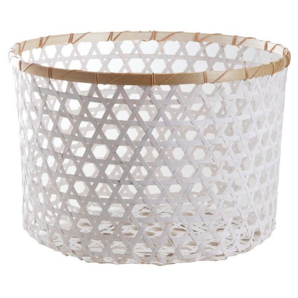 Corbeille de rangement en bambou ajourée (Lot de 2) - AUB-1911