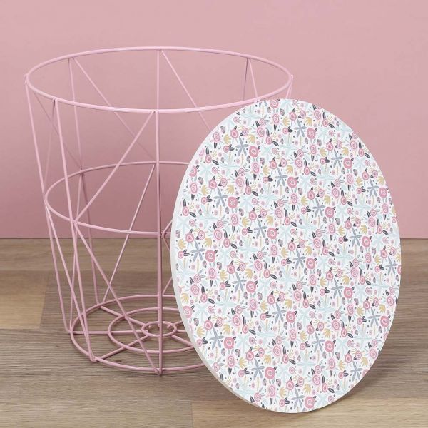 Corbeille de rangement filaire couvercle à motifs - THE HOME DECO KIDS