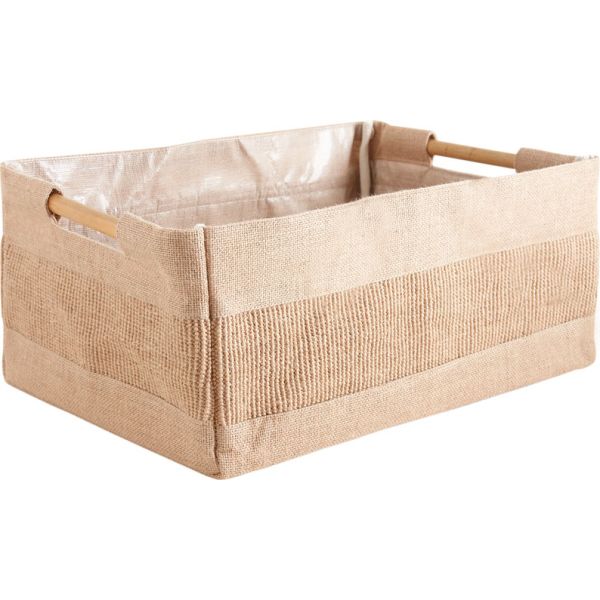 Corbeille de rangement en jute