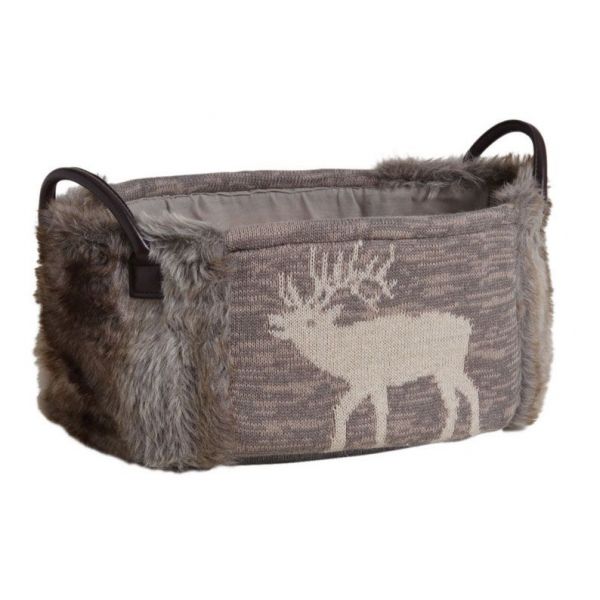 Corbeille de rangement ovale motif cerf (Lot de 3) - AUBRY GASPARD