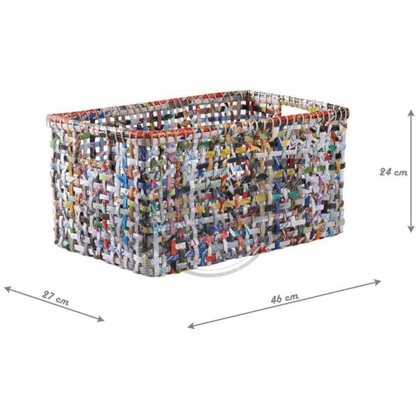 Corbeille de rangement en papîer recyclé 46 cm - AUBRY GASPARD