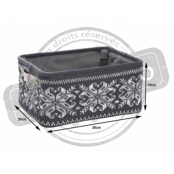 Corbeille rangement rectangulaire en laine Chalet - AUBRY GASPARD