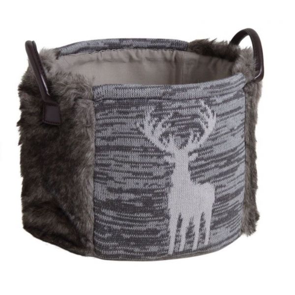 Corbeille de rangement ronde motif cerf (Lot de 3) - AUBRY GASPARD