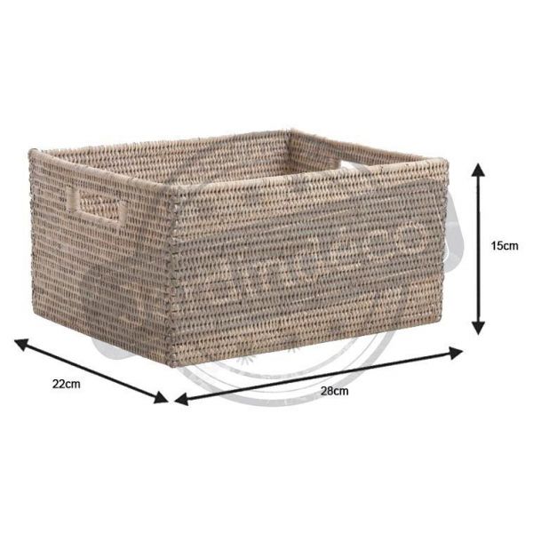 Corbeille rangement en rotin - AUB-1156