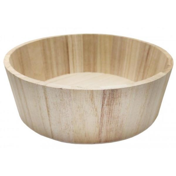 Corbeille ronde en bois naturel 22 cm