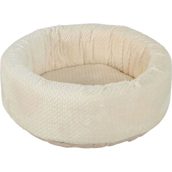 Corbeille ronde pour chat en fourrure Olympe 54 cm