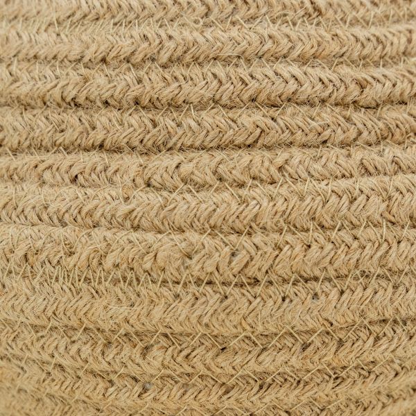 Corbeille ronde en jute naturelle avec 2 poignées - 9,90