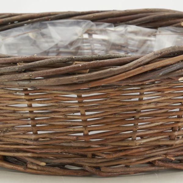 Corbeille ronde en osier brut - AUB-6332