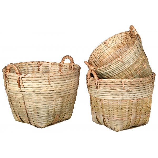 Paniers en bambou naturel (Lot de 3)
