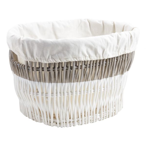 Corbeilles à linge en osier et doublure coton (Lot de 3) - AUBRY GASPARD