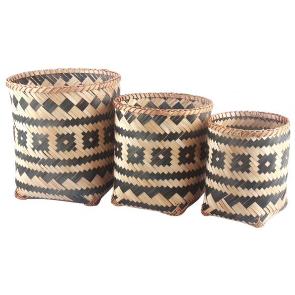 Corbeilles de rangement en bambou (Lot de 3) - 34,90