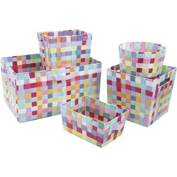 Corbeilles de rangement en nylon (Lot de 5)