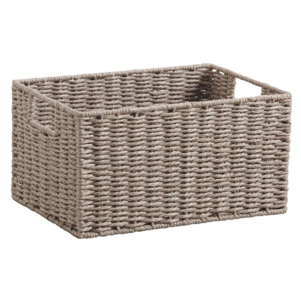 Corbeilles de rangement en papier cordé taupe - AUBRY GASPARD