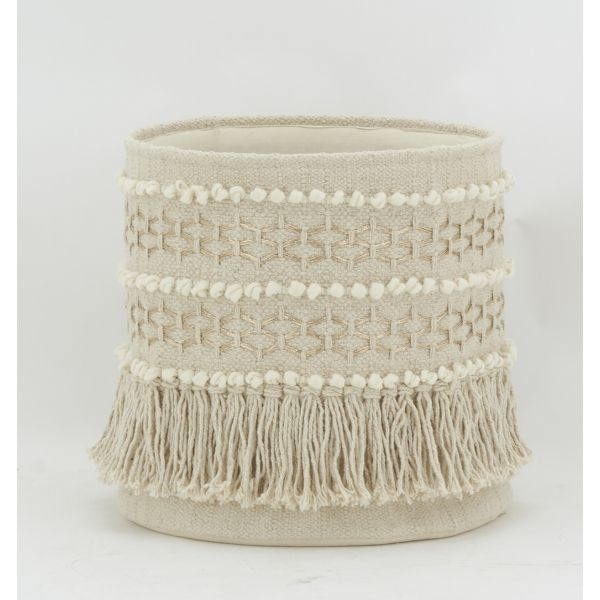 Corbeilles de rangement rondes en coton (Lot de 5) - 129
