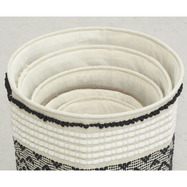 Corbeilles de rangement rondes en coton (Lot de 5) - AUBRY GASPARD