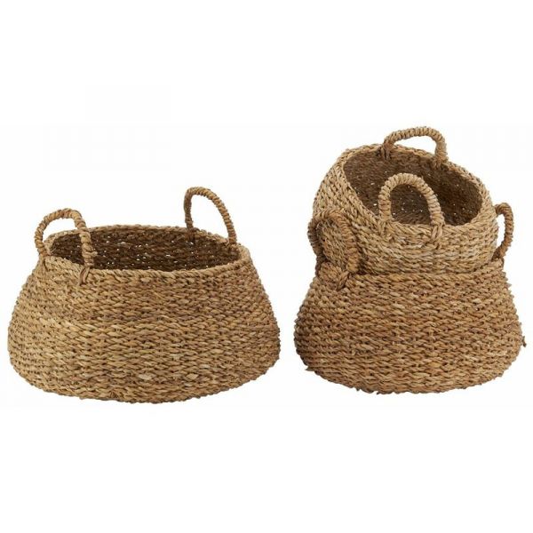 Corbeilles rondes en jonc de mer (Lot de 3) - AUBRY GASPARD