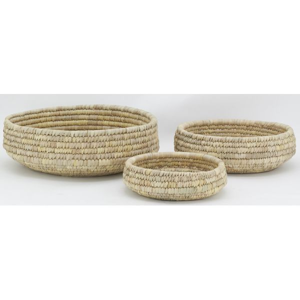 Corbeilles rondes en jonc naturel (Lot de 3) - AUBRY GASPARD