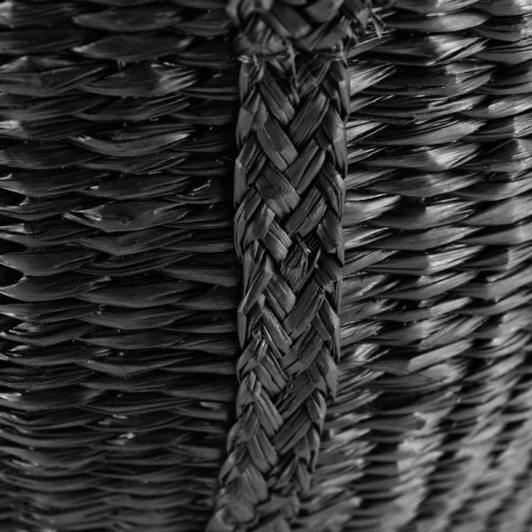 Corbeilles rondes en jonc teinté noir - AUBRY GASPARD