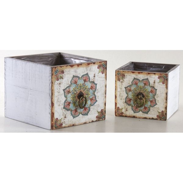 Corbeilles tiroirs motif mandala - AUBRY GASPARD